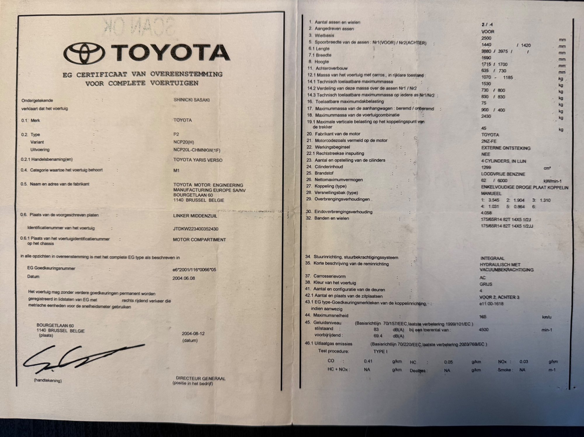 Photo de Toyota  Yaris Verso 1.3 